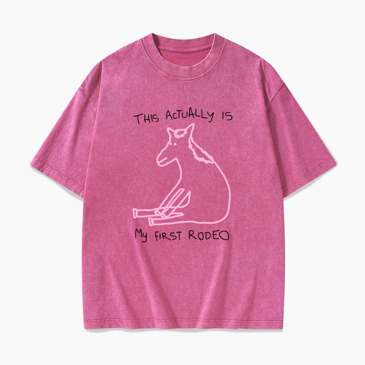 This Actually is My First Rodeo Washed Tees
