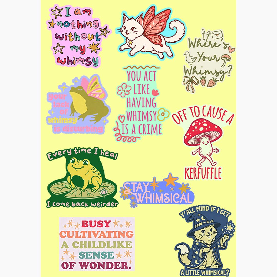 Jellypine Whimsy And Chaos Sticker Of 10