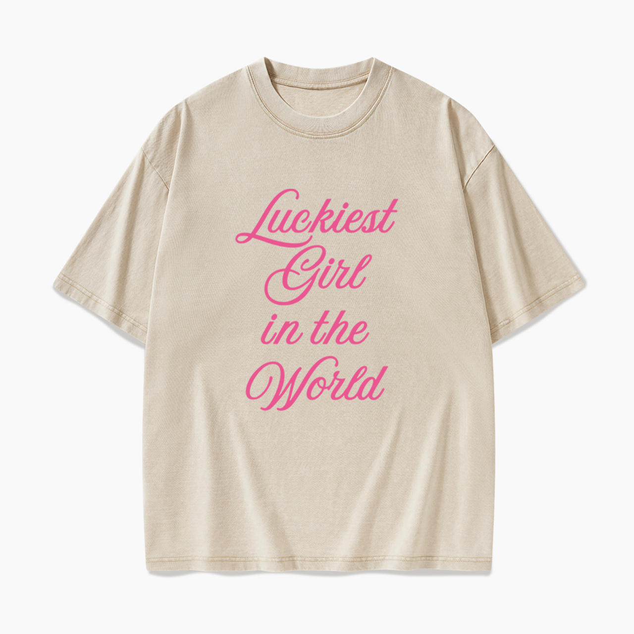 Luckiest Girl In The World Washed Tees