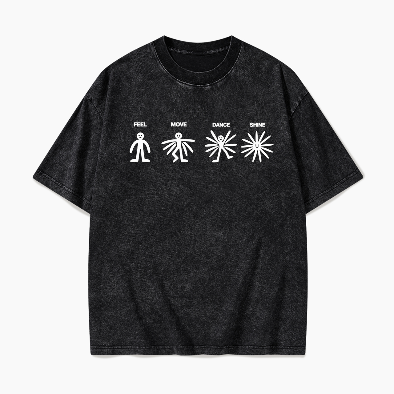 Feel Move Dance Shine Washed Tees