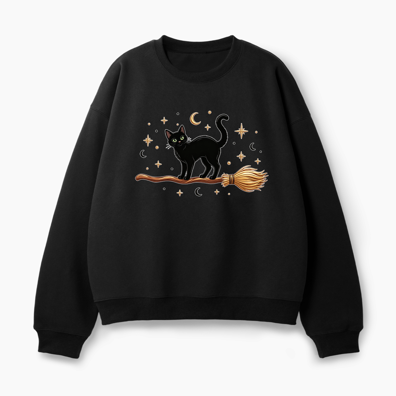 Black Cat Halloween Classic Sweatshirt