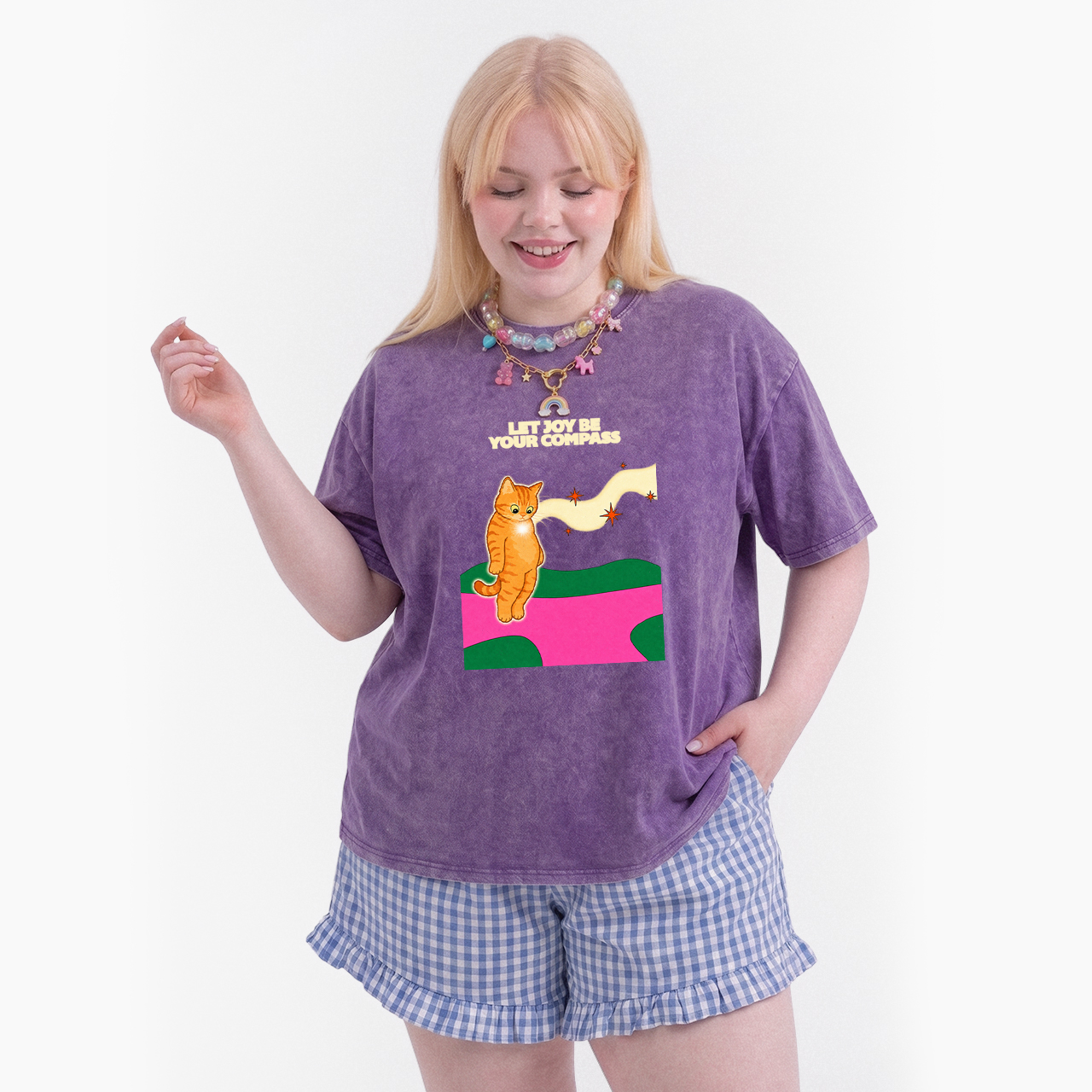 Let Joy Be Your Compass Washed Tees