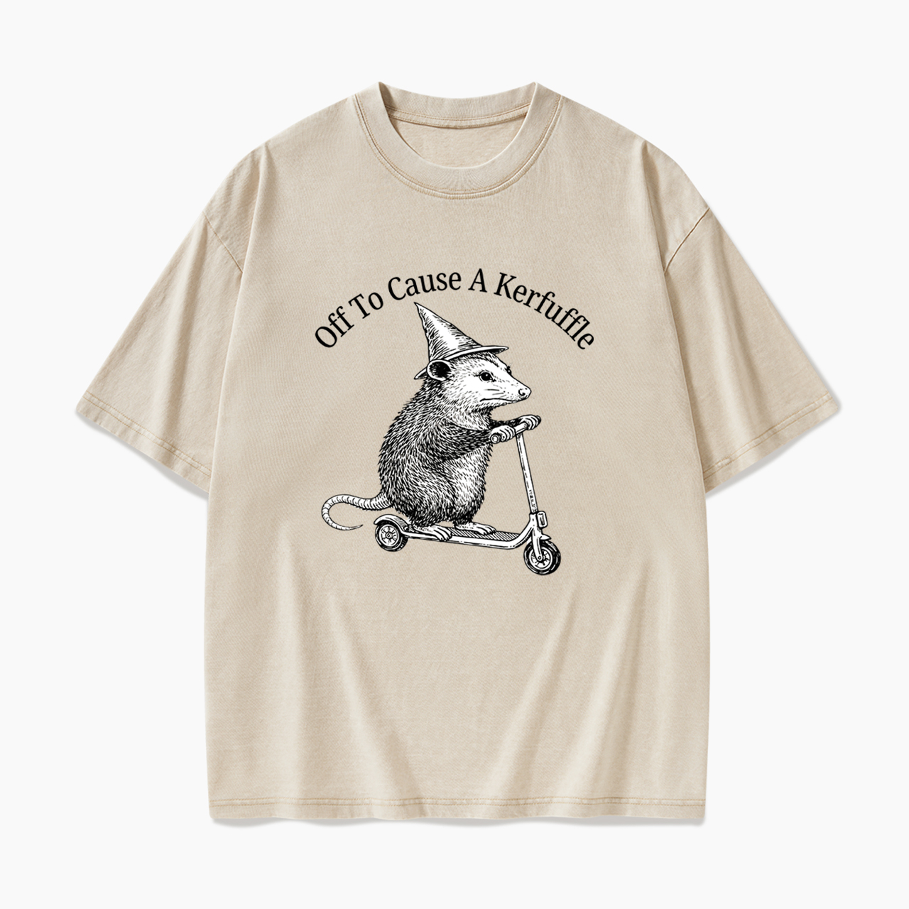 Off To Cause A Kerfuffle Opossum Washed Tees