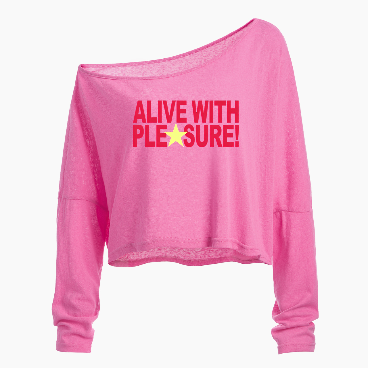 Alive With Pleasure Off Shoulder Long Sleeve Crop Top