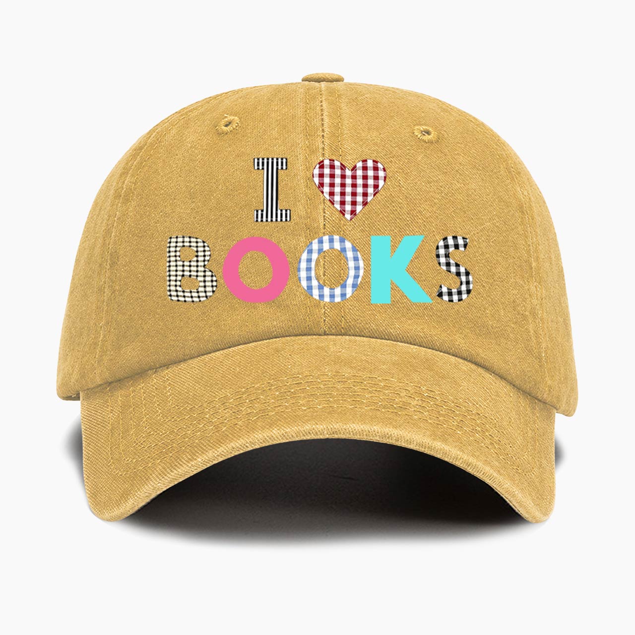 I Love Books Washed Baseball Cap