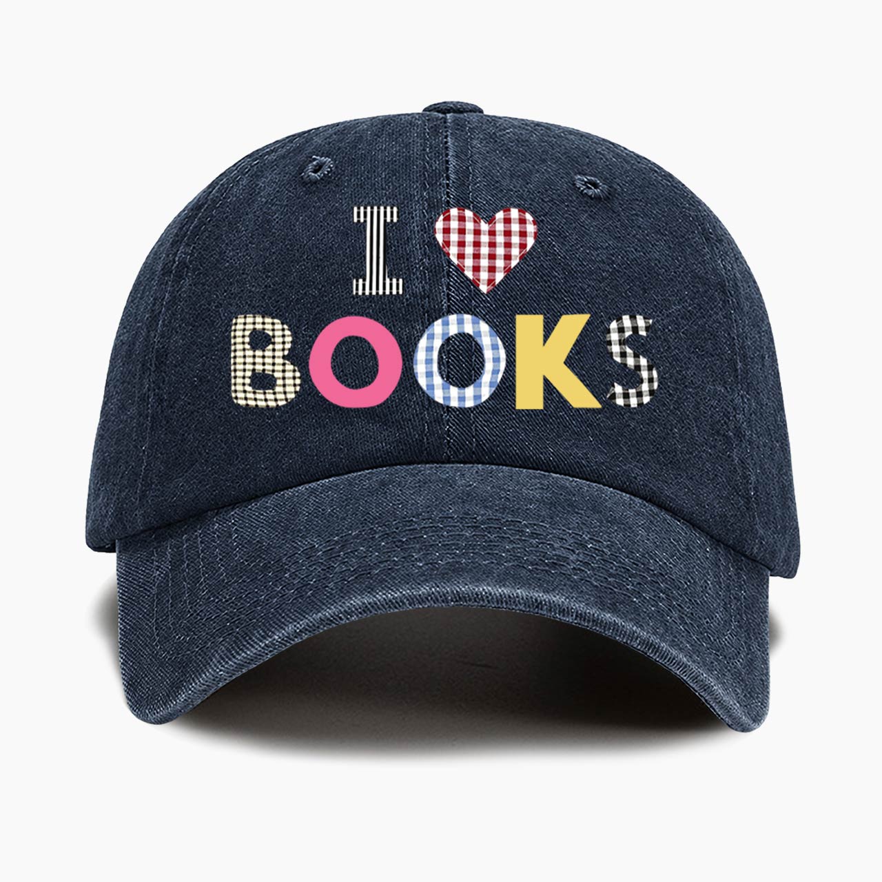 I Love Books Washed Baseball Cap