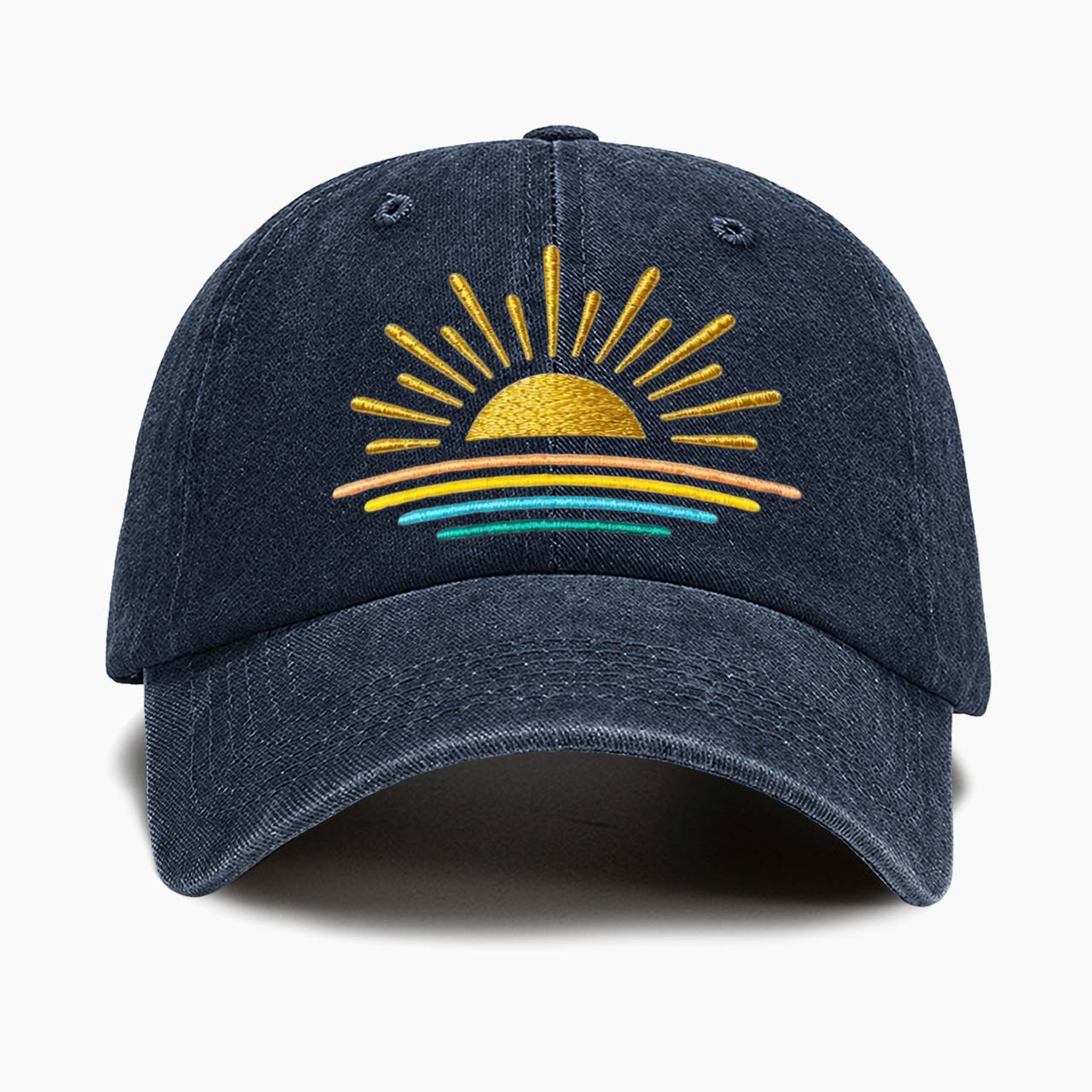 Embroidered Sunset Washed Baseball Cap