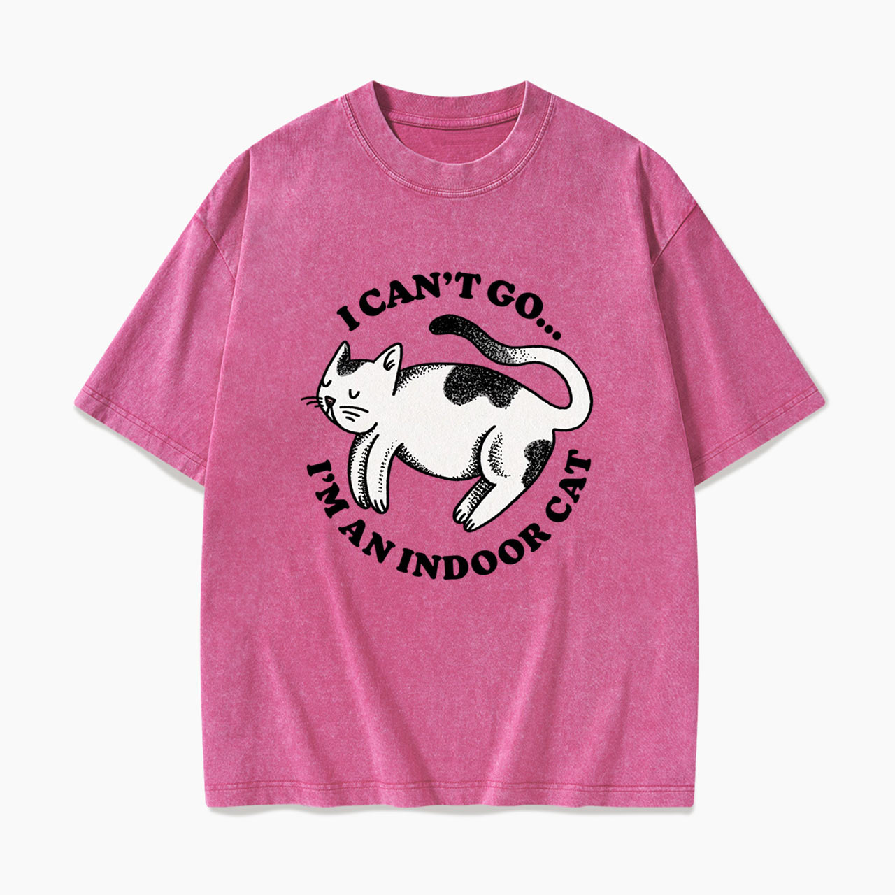 I Can't Go I'm An Indoor Cat Washed Tees