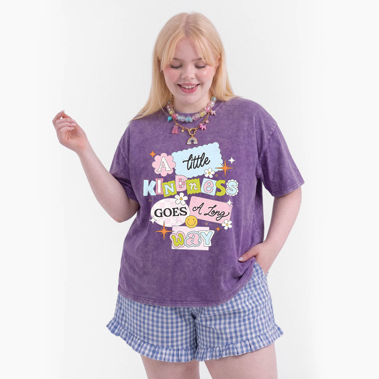 A little Kindness Goes A Long Way Washed Tees