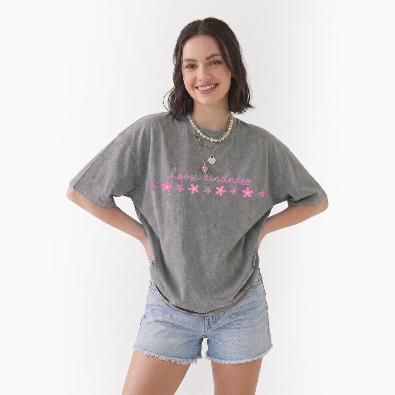 Choose Kindness Motivational Washed Tees