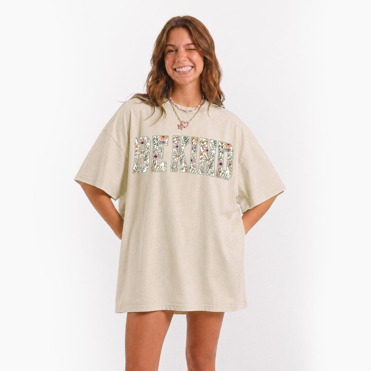 Floral Be Kind Washed Tees