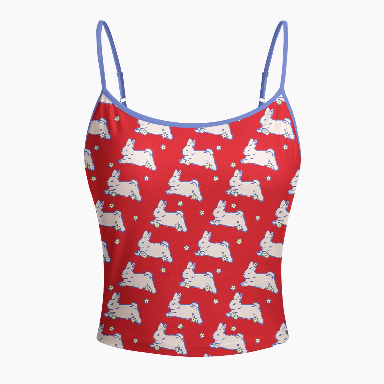 Playful Bunny Spaghetti Strap Top