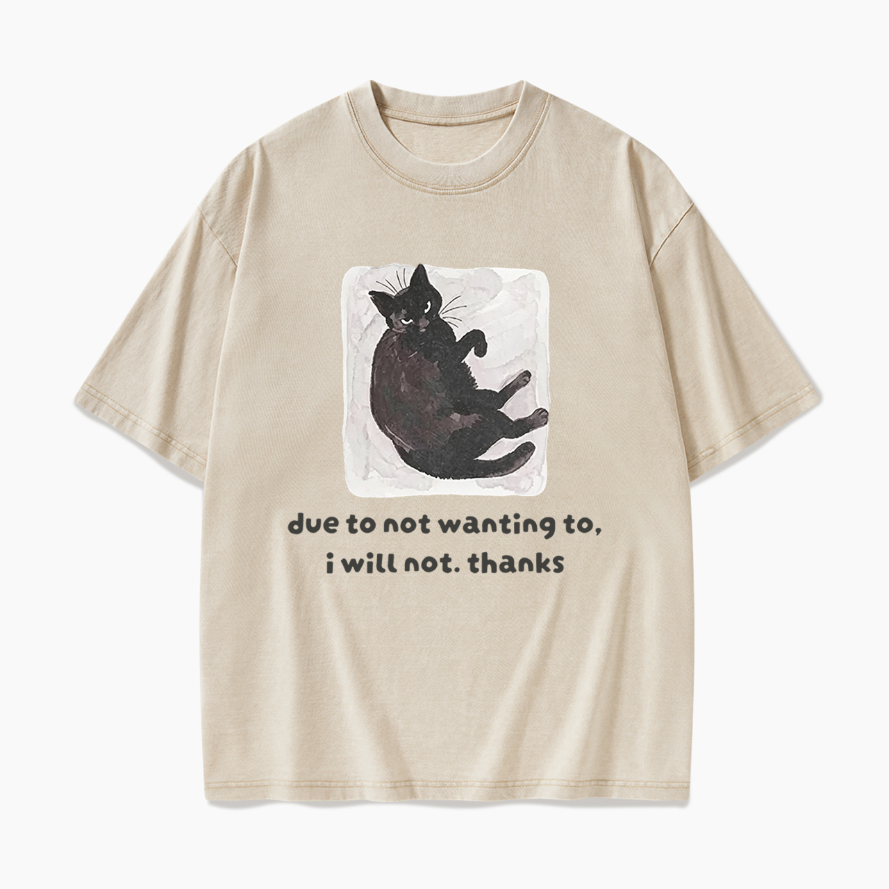 Due To Not Wanting To I Will Not Thanks Washed Tees