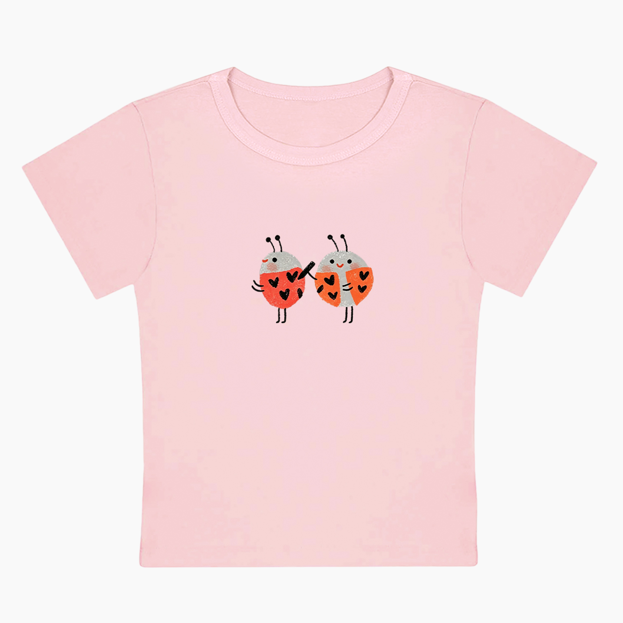 Heart Spotted Ladybugs Baby Tee