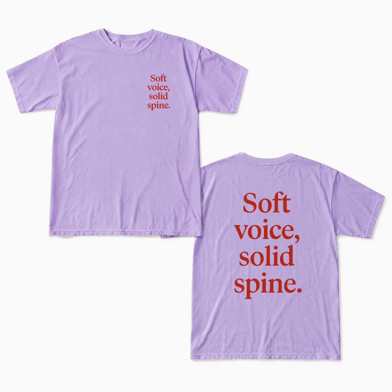 Soft Voice Solid Spine Two Sides T Shirts