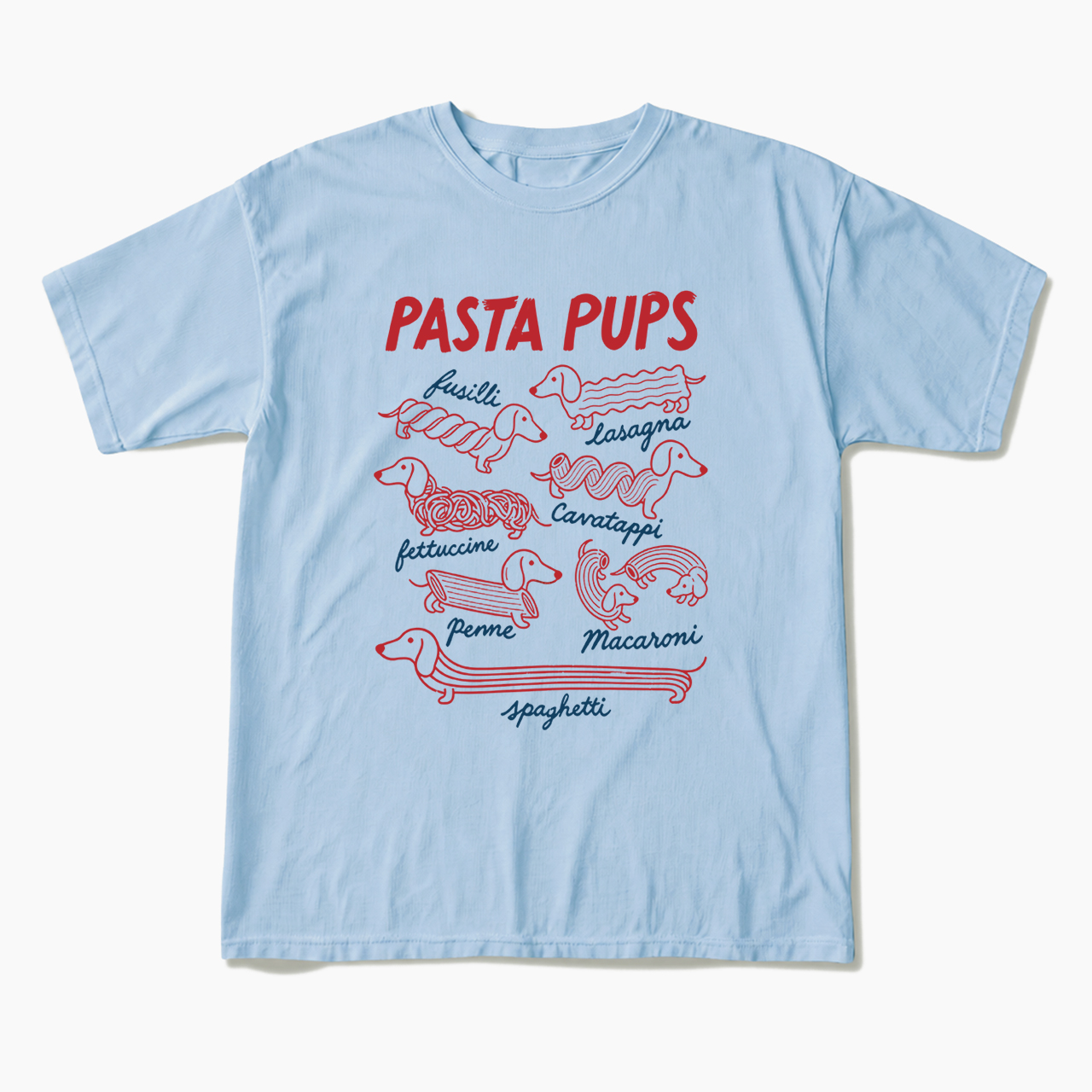 Pasta Pups Funny Dachshund Spaghetti T Shirts