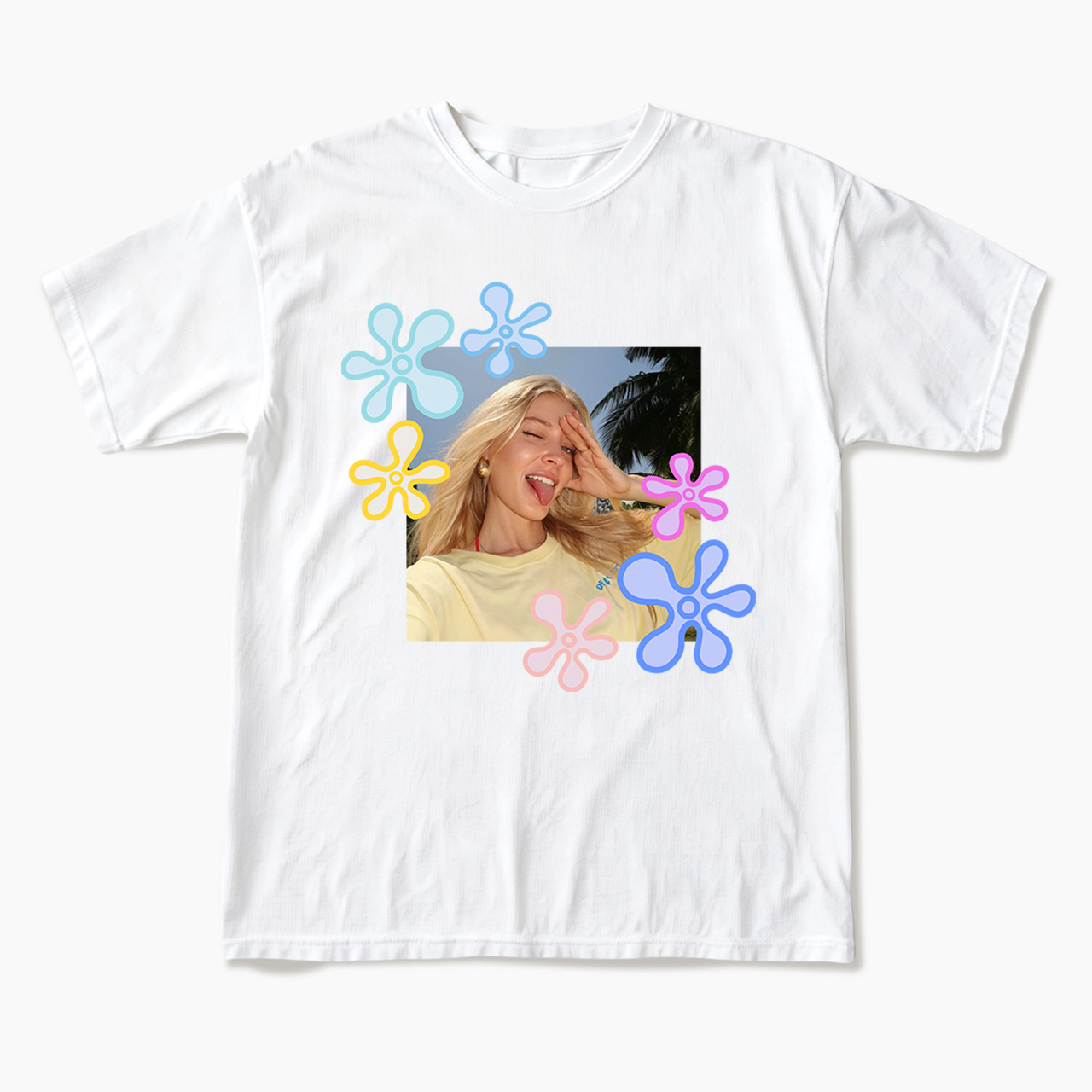 Personalized Flower Photo T Shirts
