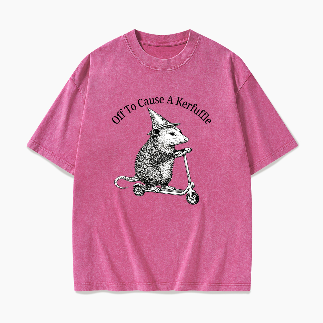 Off To Cause A Kerfuffle Opossum Washed Tees