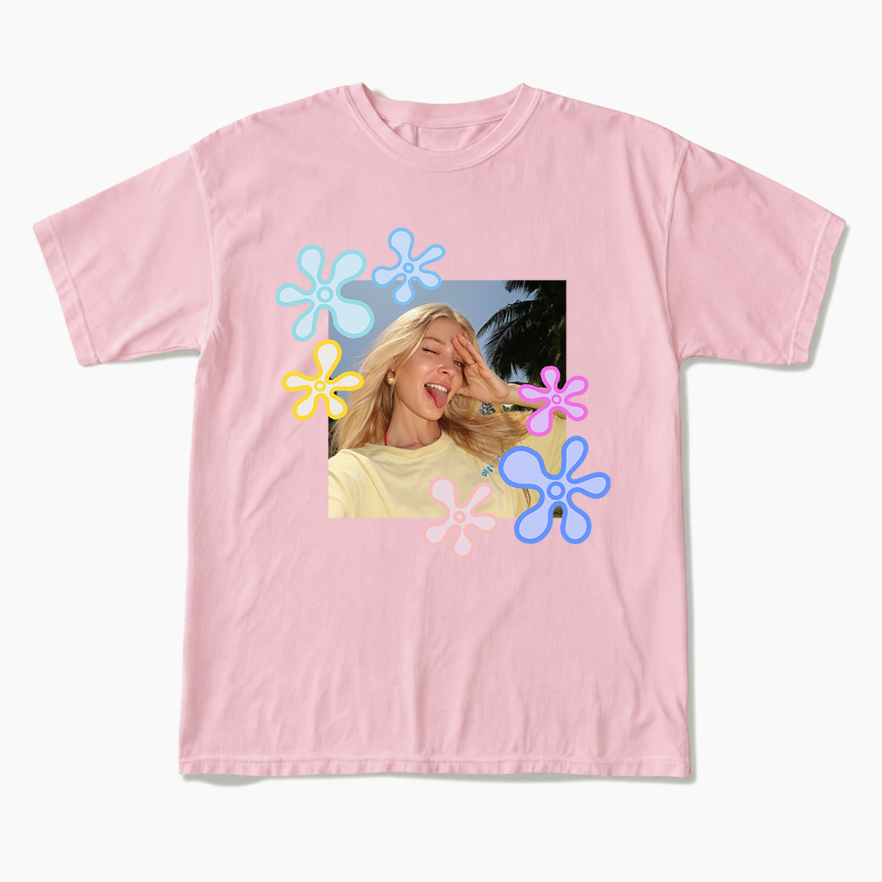 Personalized Flower Photo T Shirts