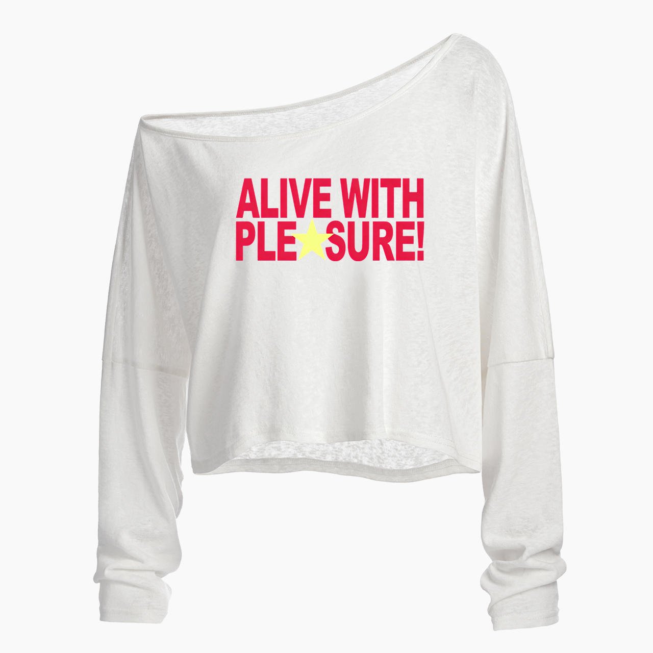 Alive With Pleasure Off Shoulder Long Sleeve Crop Top