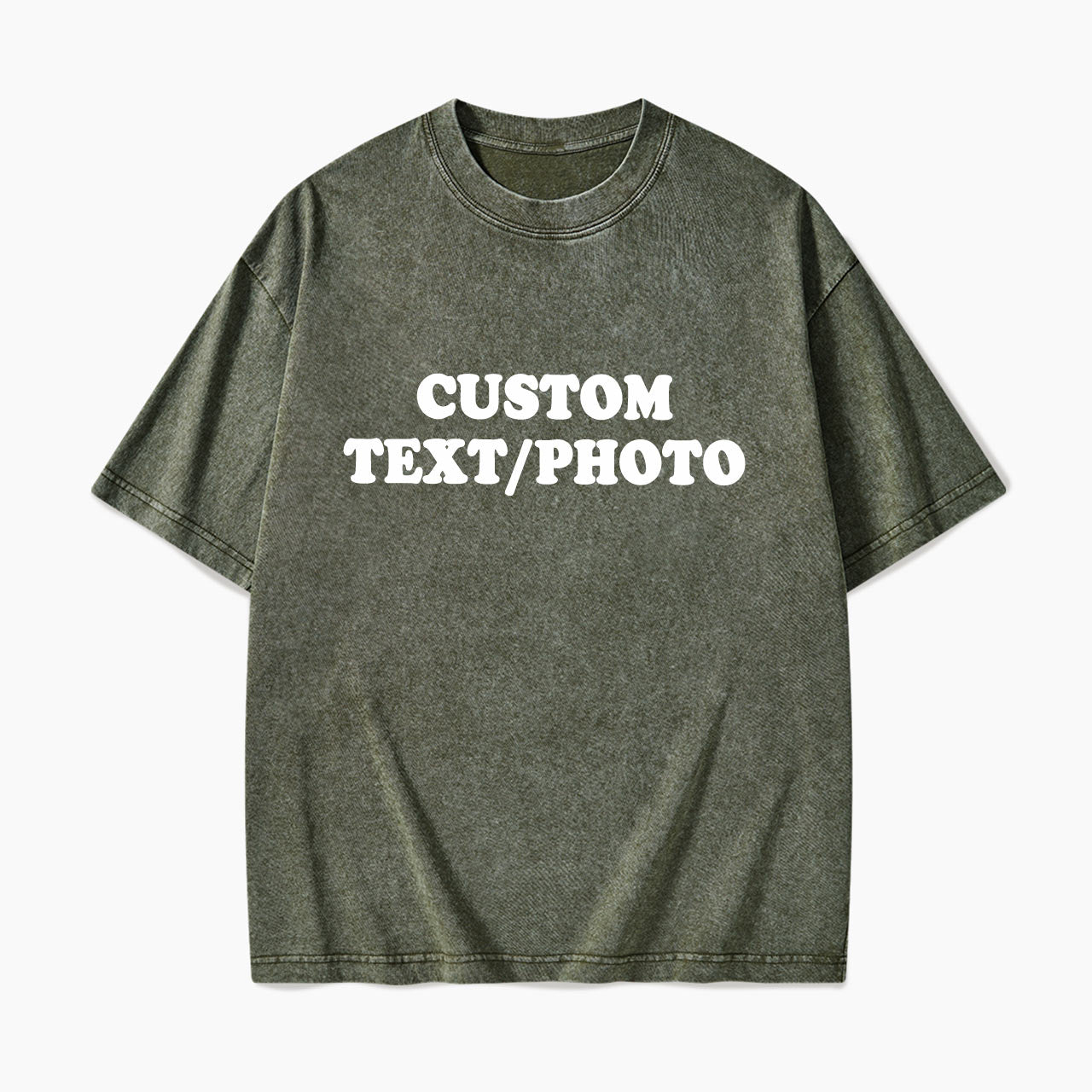 Custom Personalized Text Photo Washed Tees Jellypine