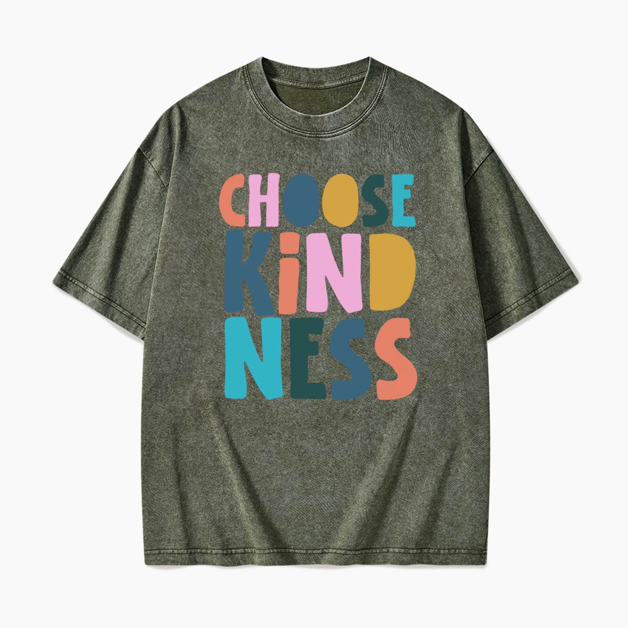 Choose Kindness Motivational Washed Tees