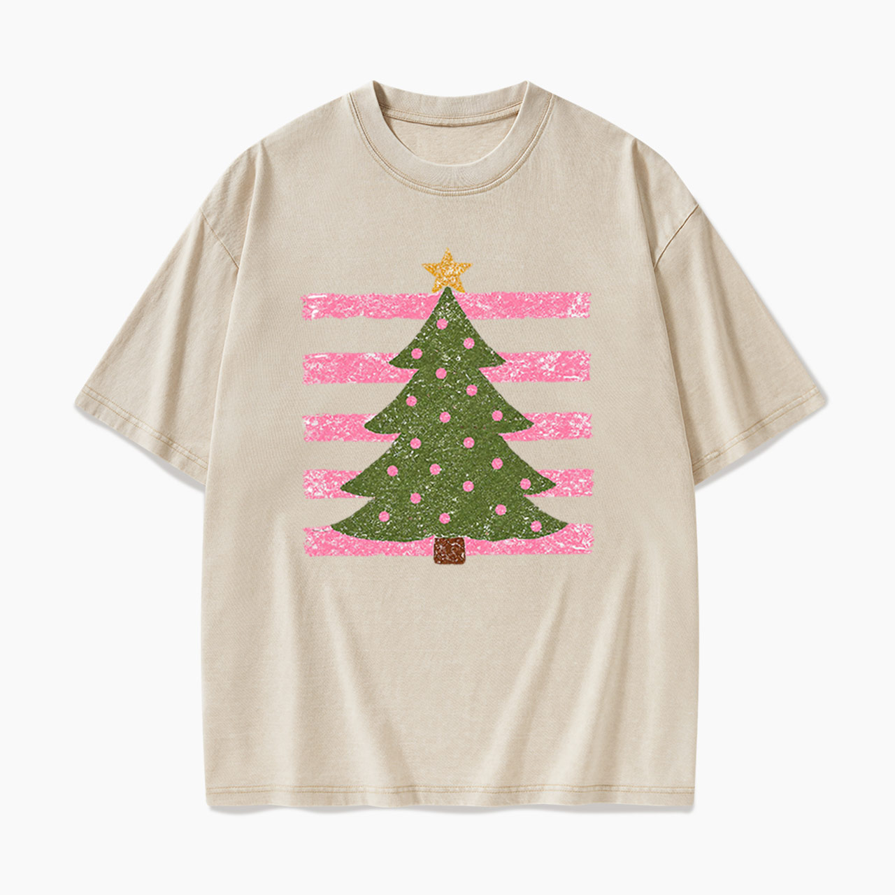 Polkadot Christmas Tree Washed Tees