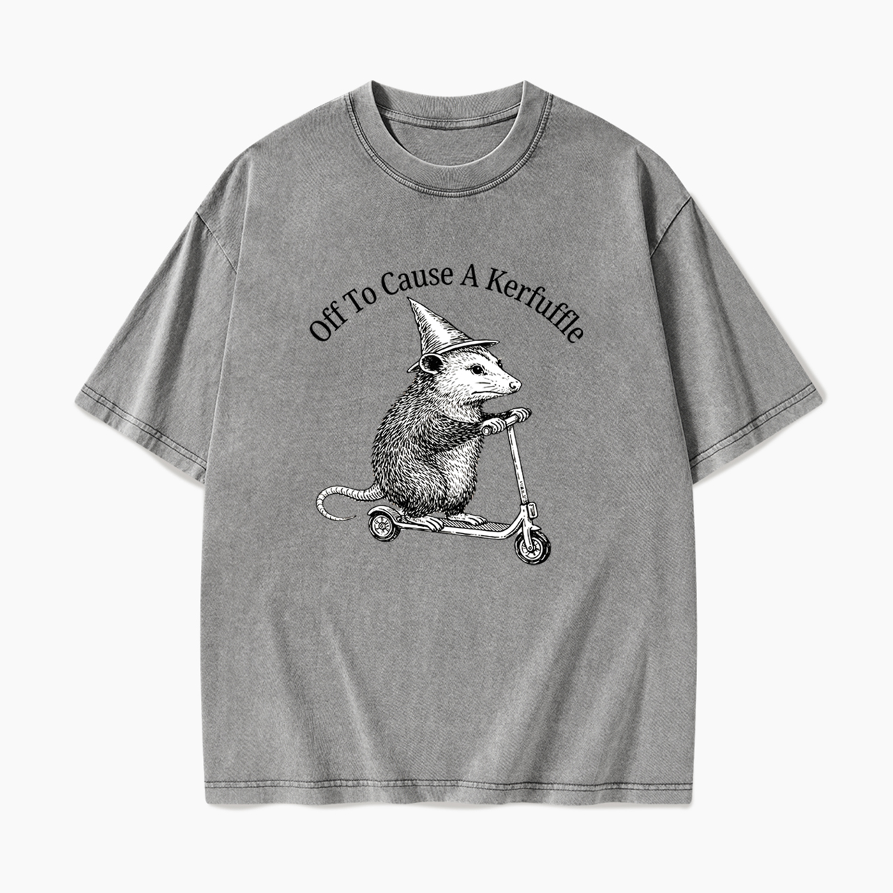 Off To Cause A Kerfuffle Opossum Washed Tees