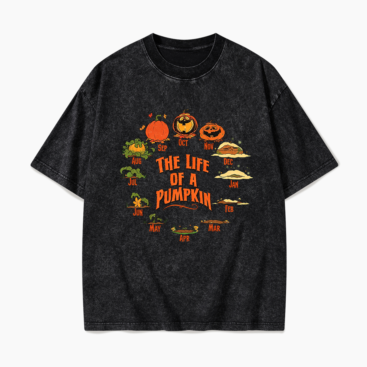 The Life of A Pumpkin Halloween Washed Tees
