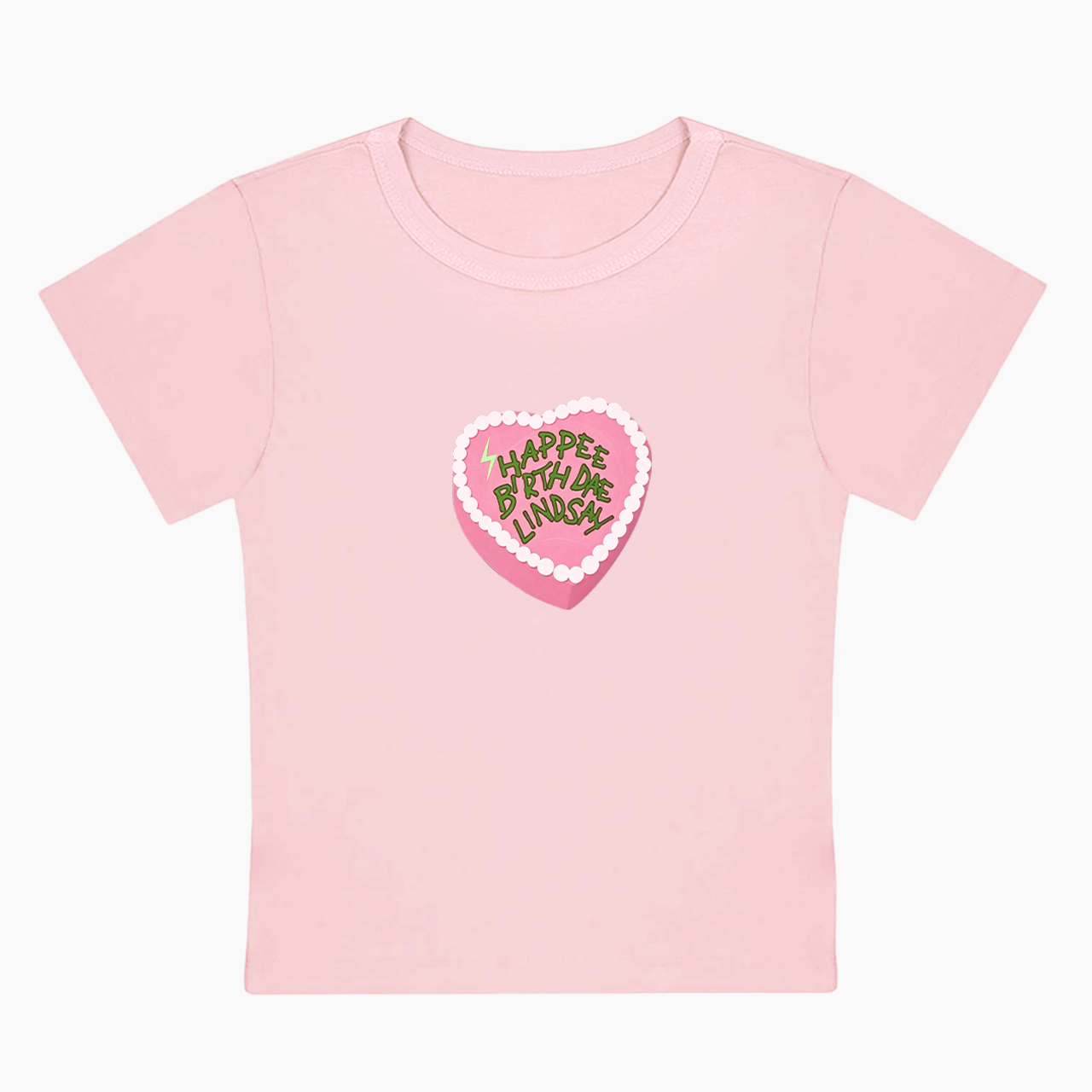 Personalized Name Happy Birthday Cake Baby Tee