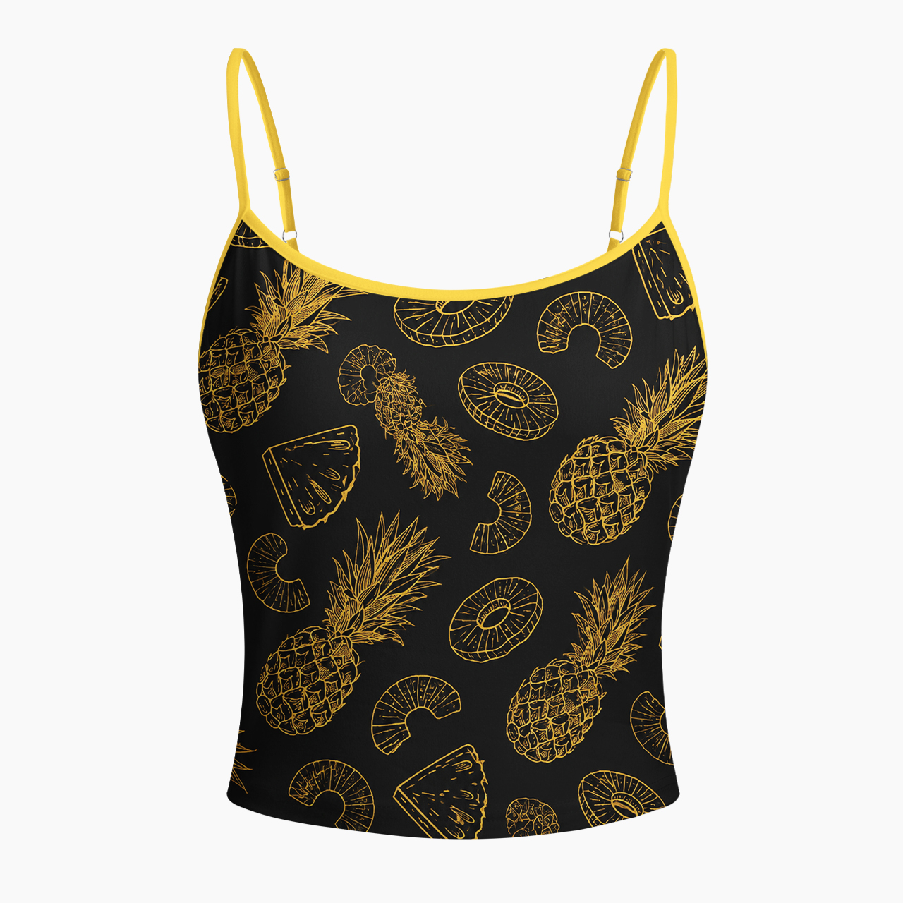 Midnight Pineapple Spaghetti Strap Top