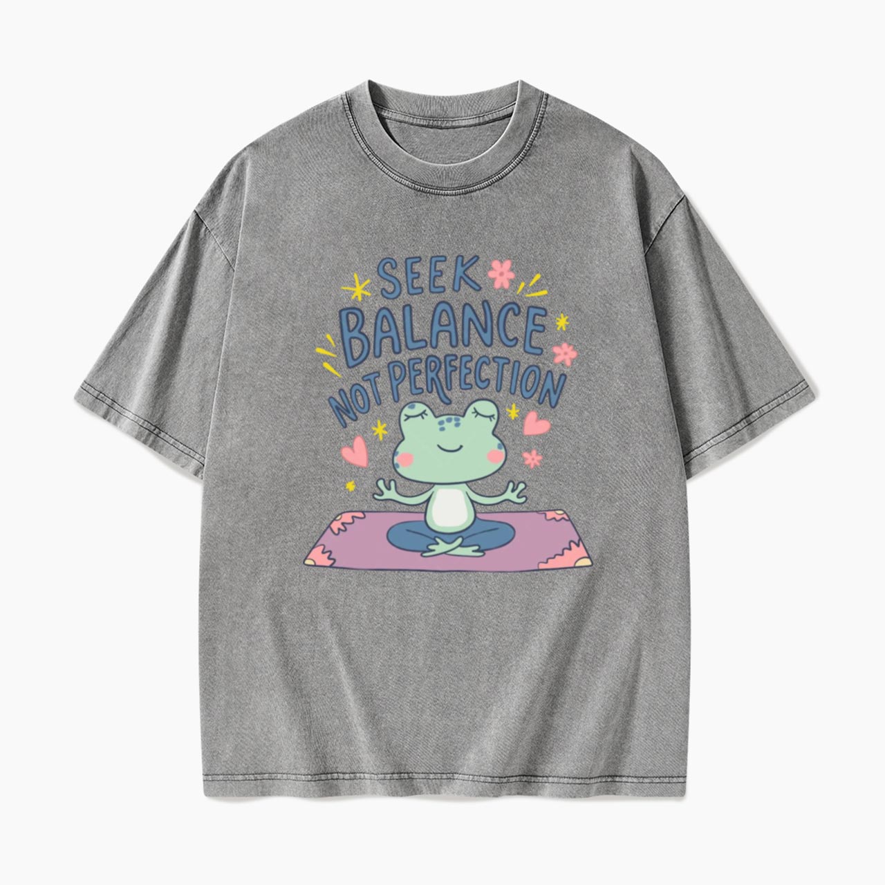 Seek Balance Not Perfection Washed Tees