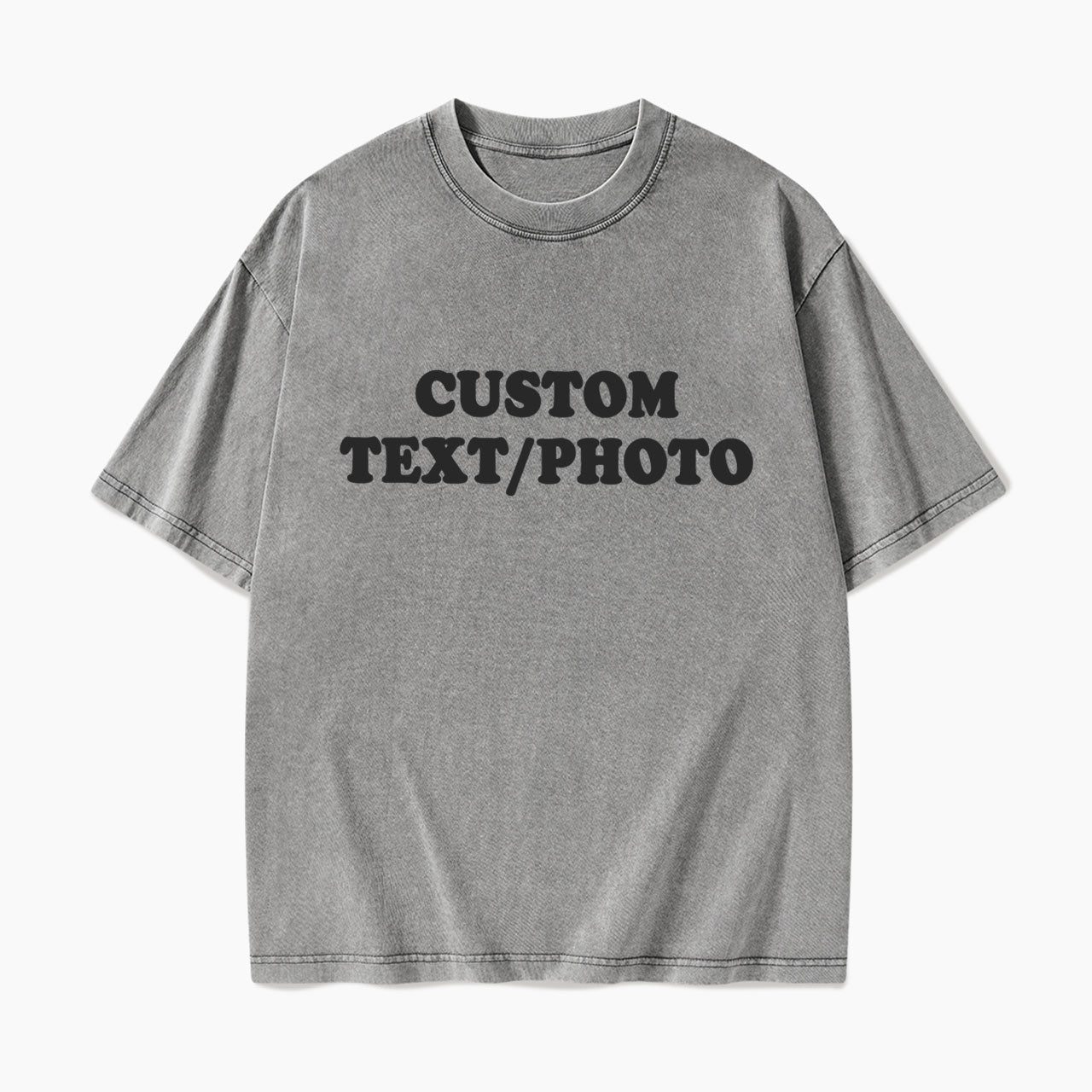 Custom Personalized Text Photo Washed Tees Jellypine