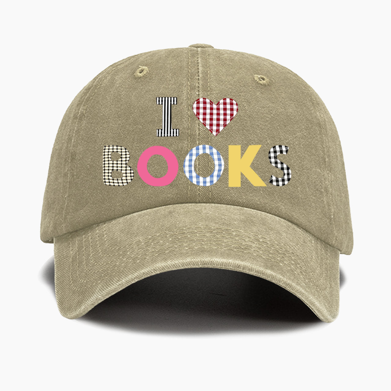 I Love Books Washed Baseball Cap