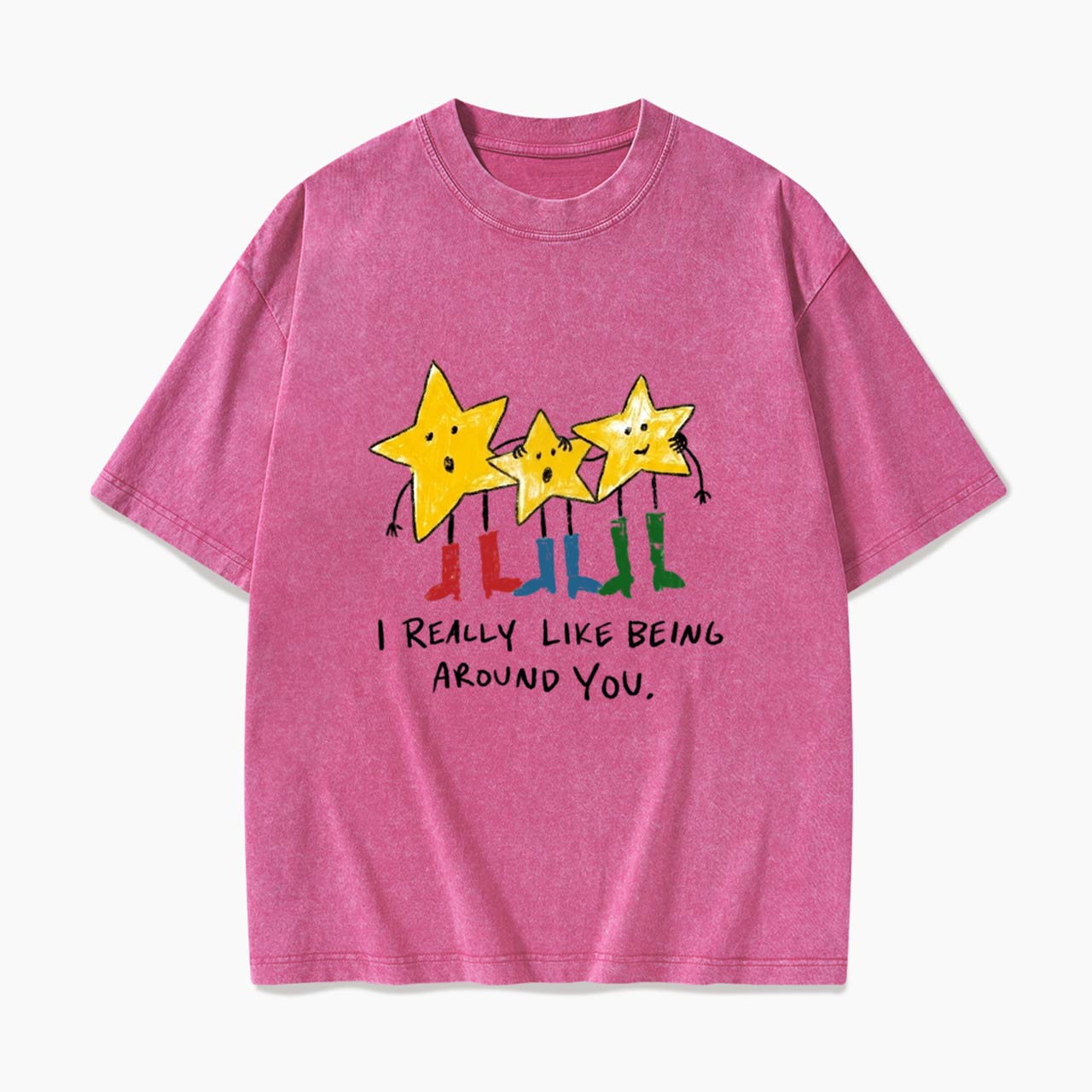 I Really Like Being Around You Washed Tees