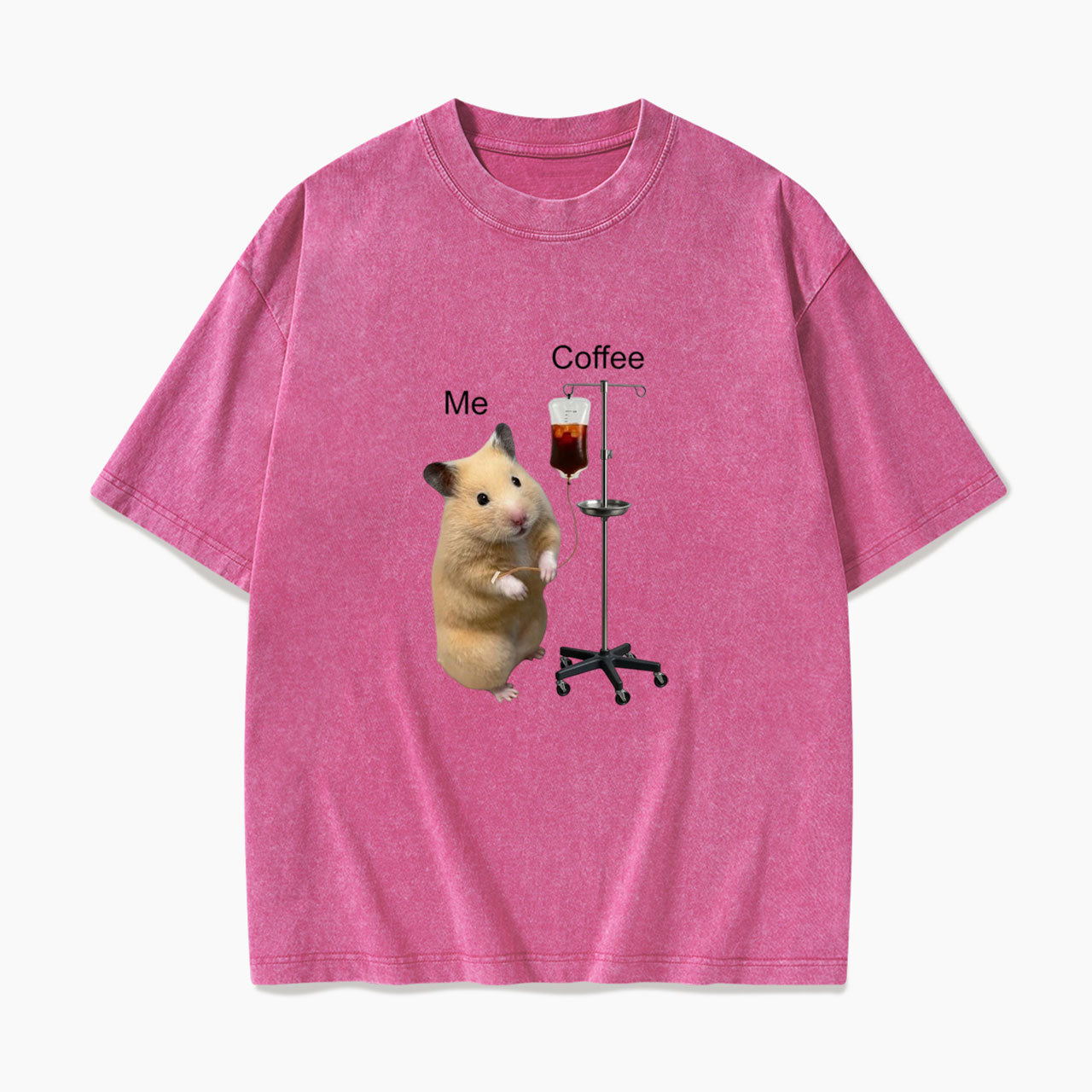 Hamster Needs Coffee Washed Tees
