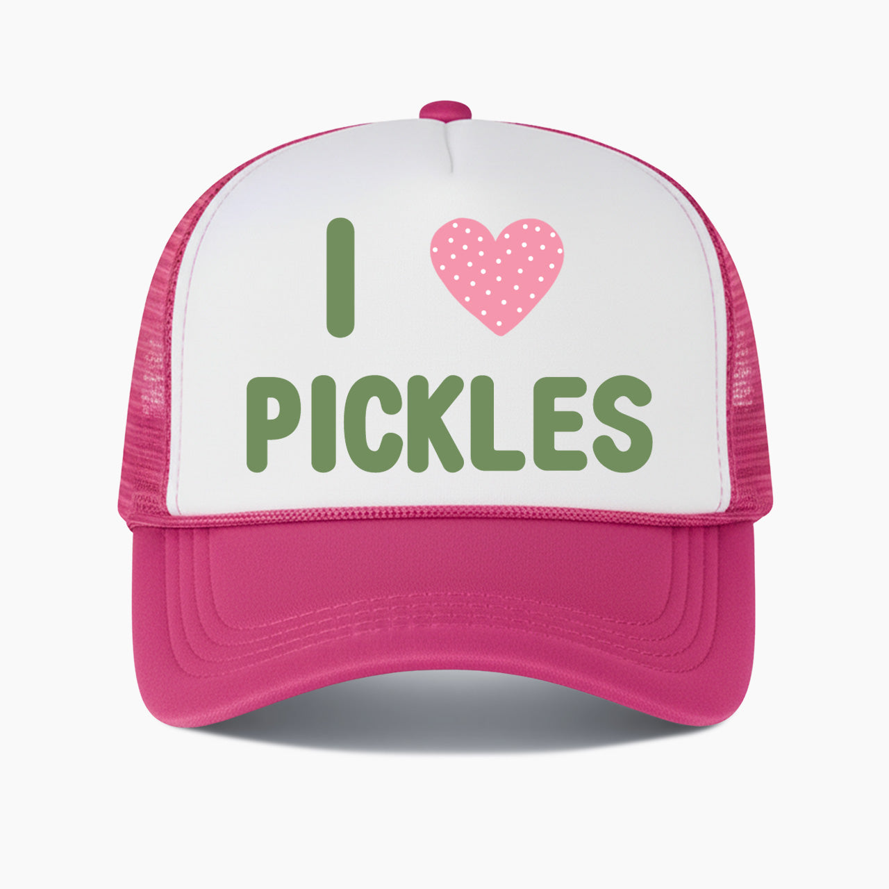 I Love Pickles Colorblock Trucker Hat