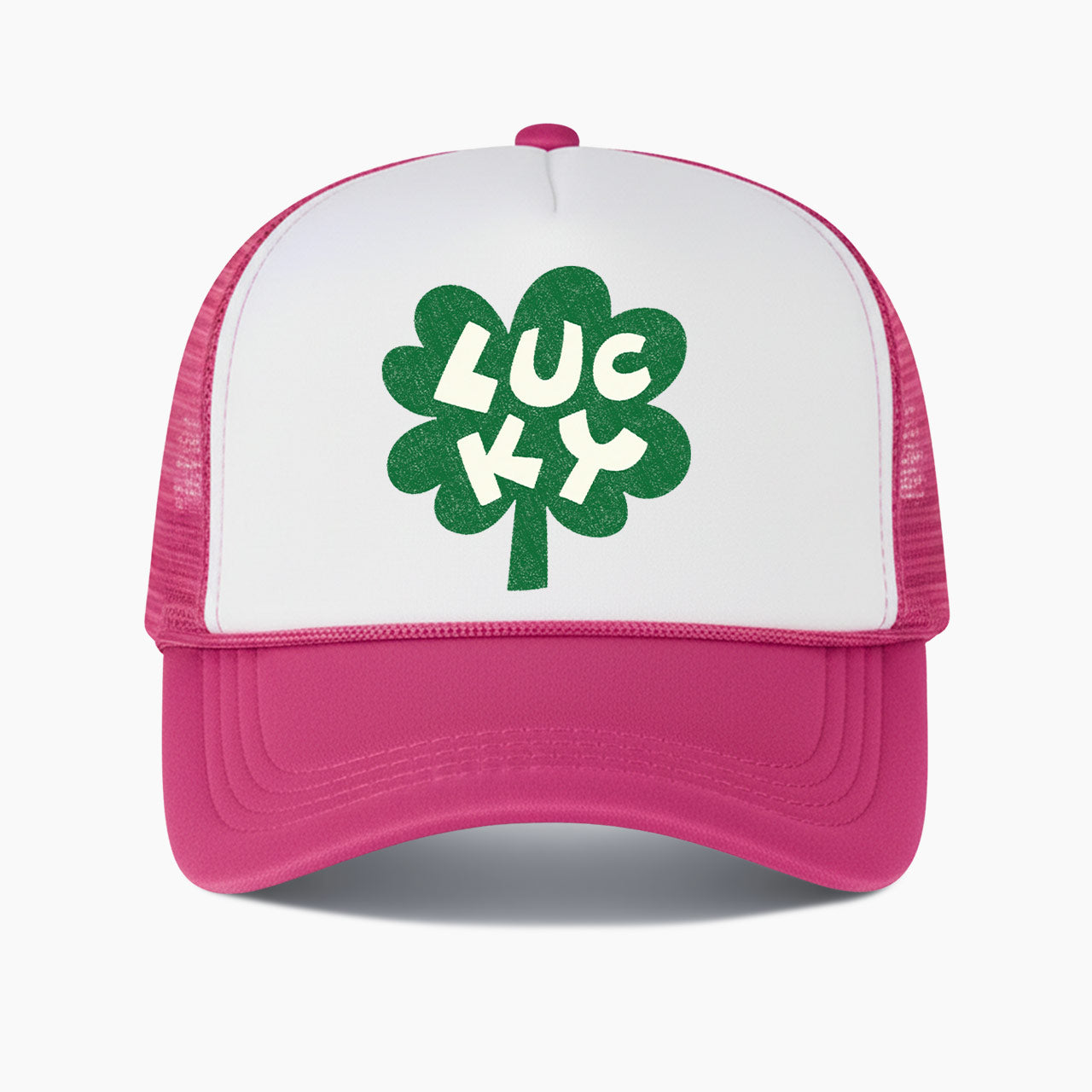 Lucky Clover Colorblock Trucker Hat