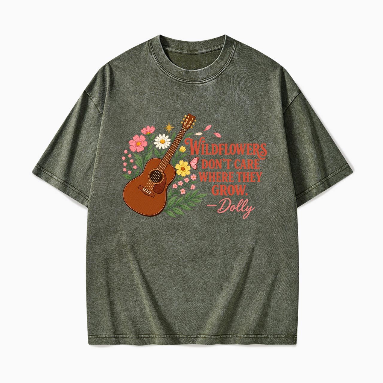 Wildflowers Country Music Washed Tees