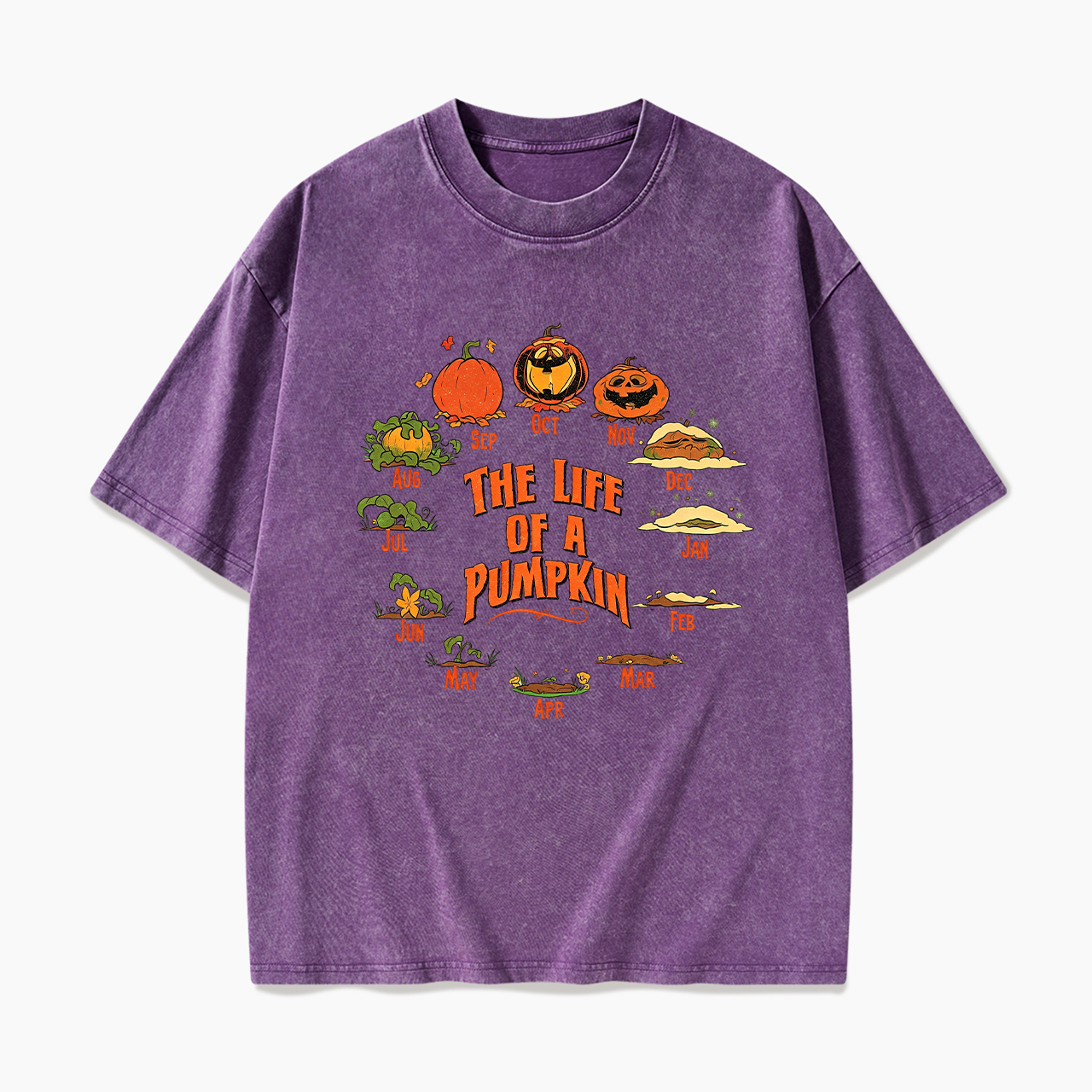 The Life of A Pumpkin Halloween Washed Tees