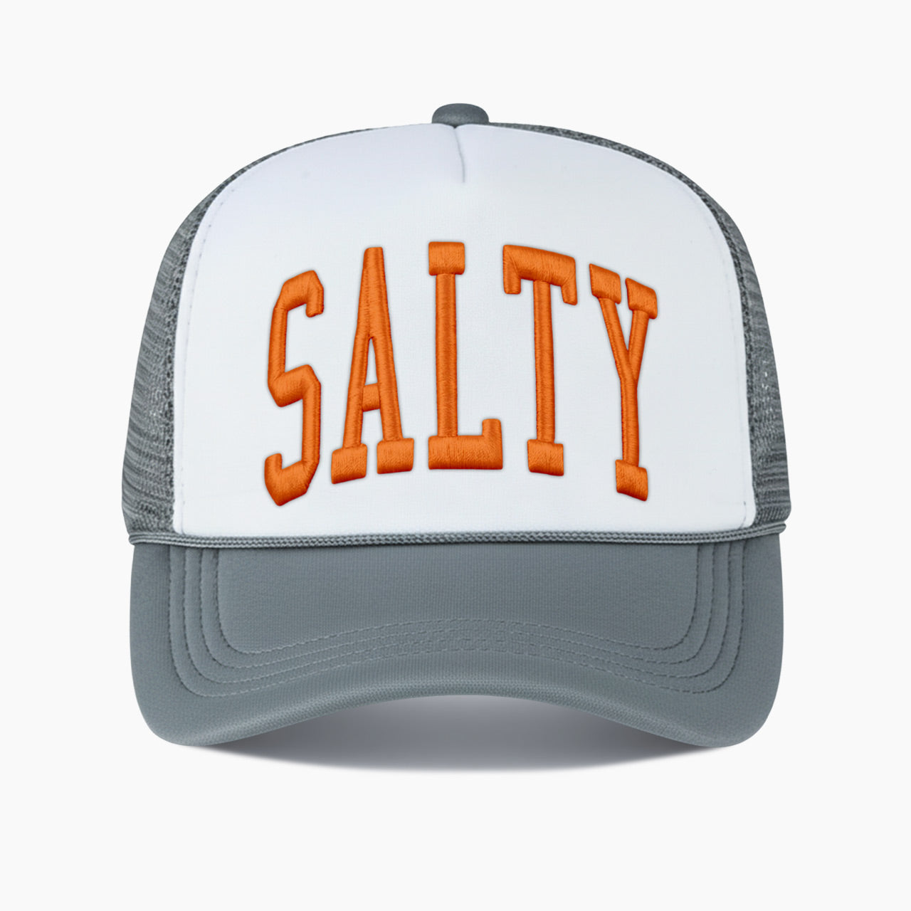 Embroidered Salty Colorblock Trucker Hat