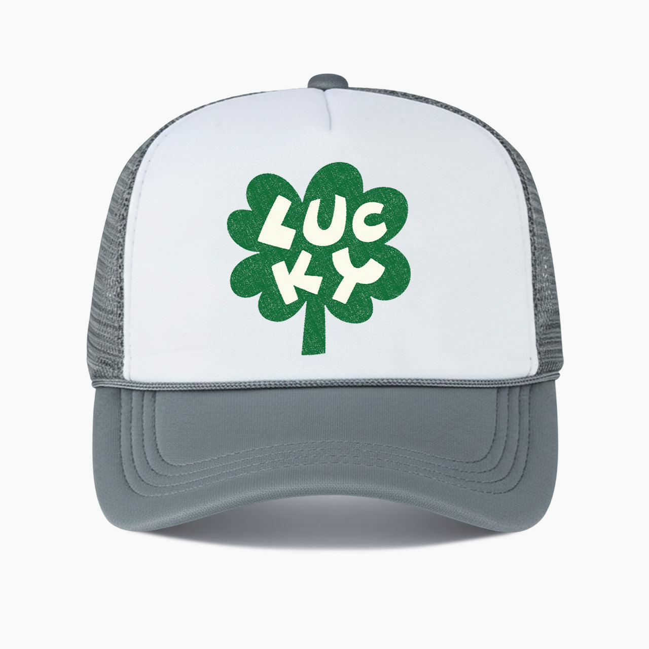 Lucky Clover Colorblock Trucker Hat