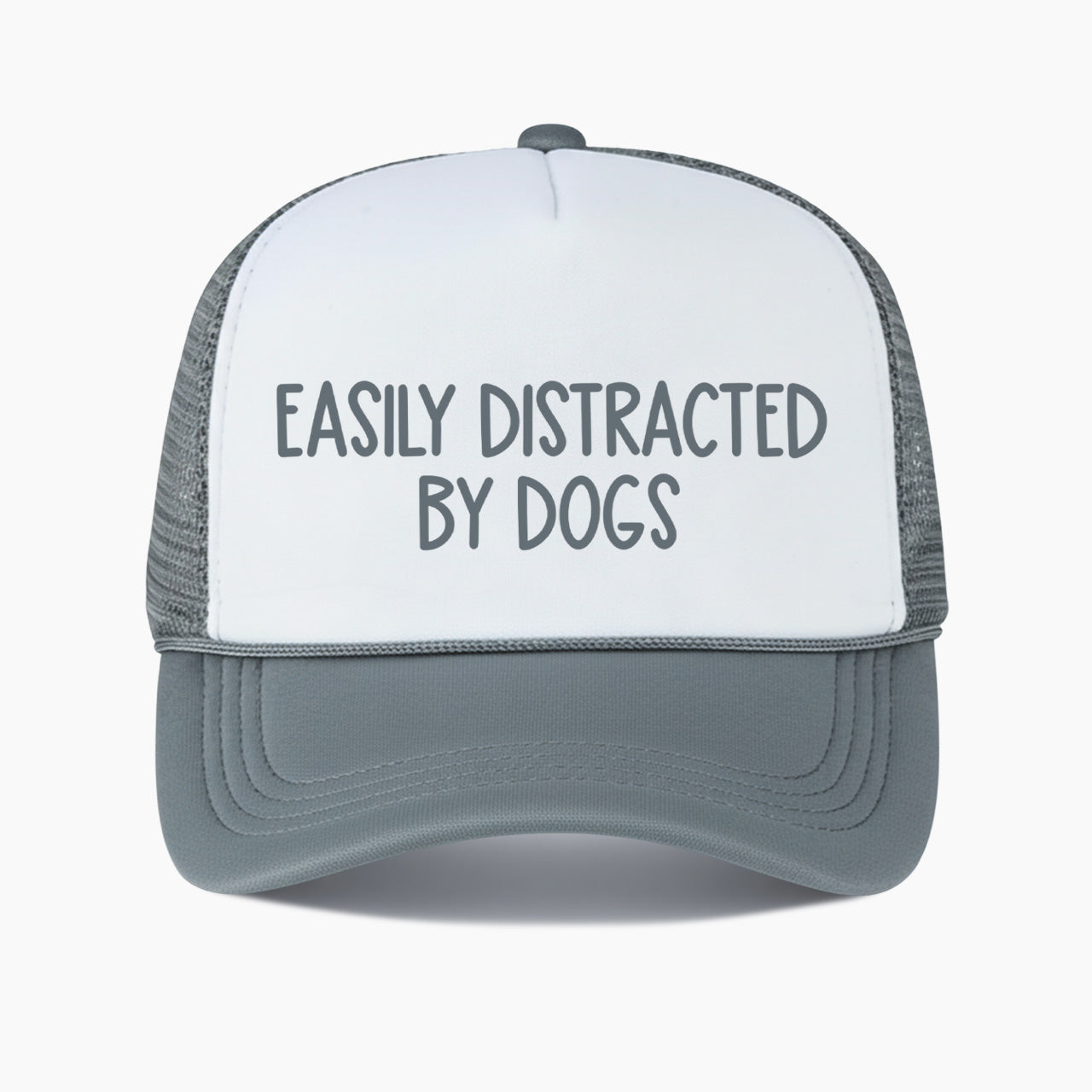 Easily Distracted by Dogs Colorblock Trucker Hat