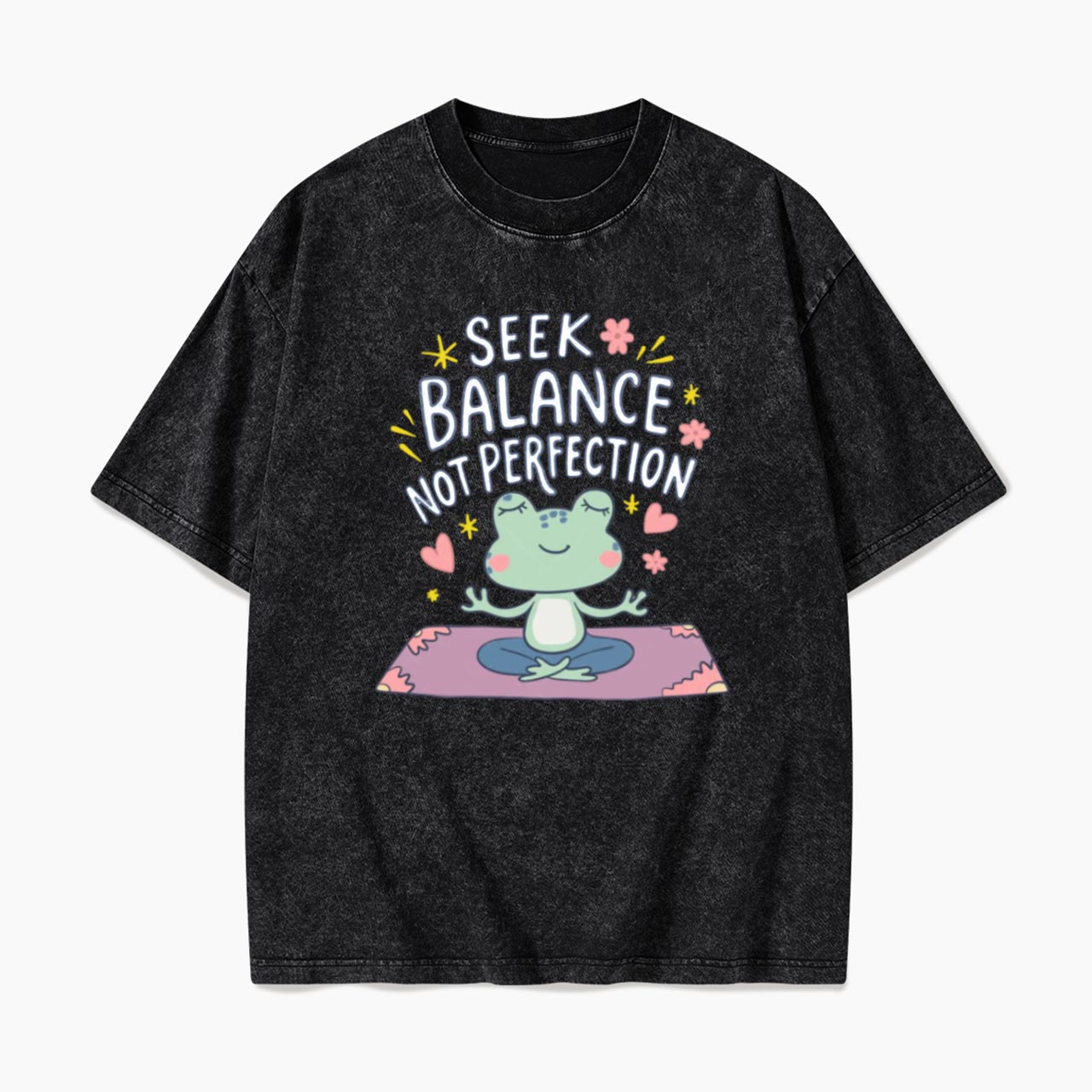 Seek Balance Not Perfection Washed Tees