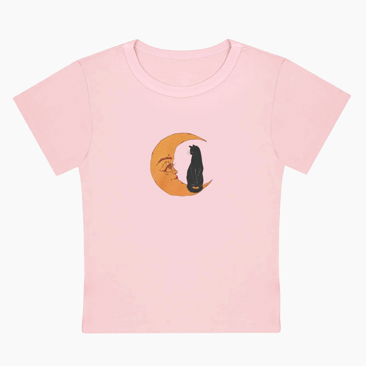 Black Cat Moon Baby Tee