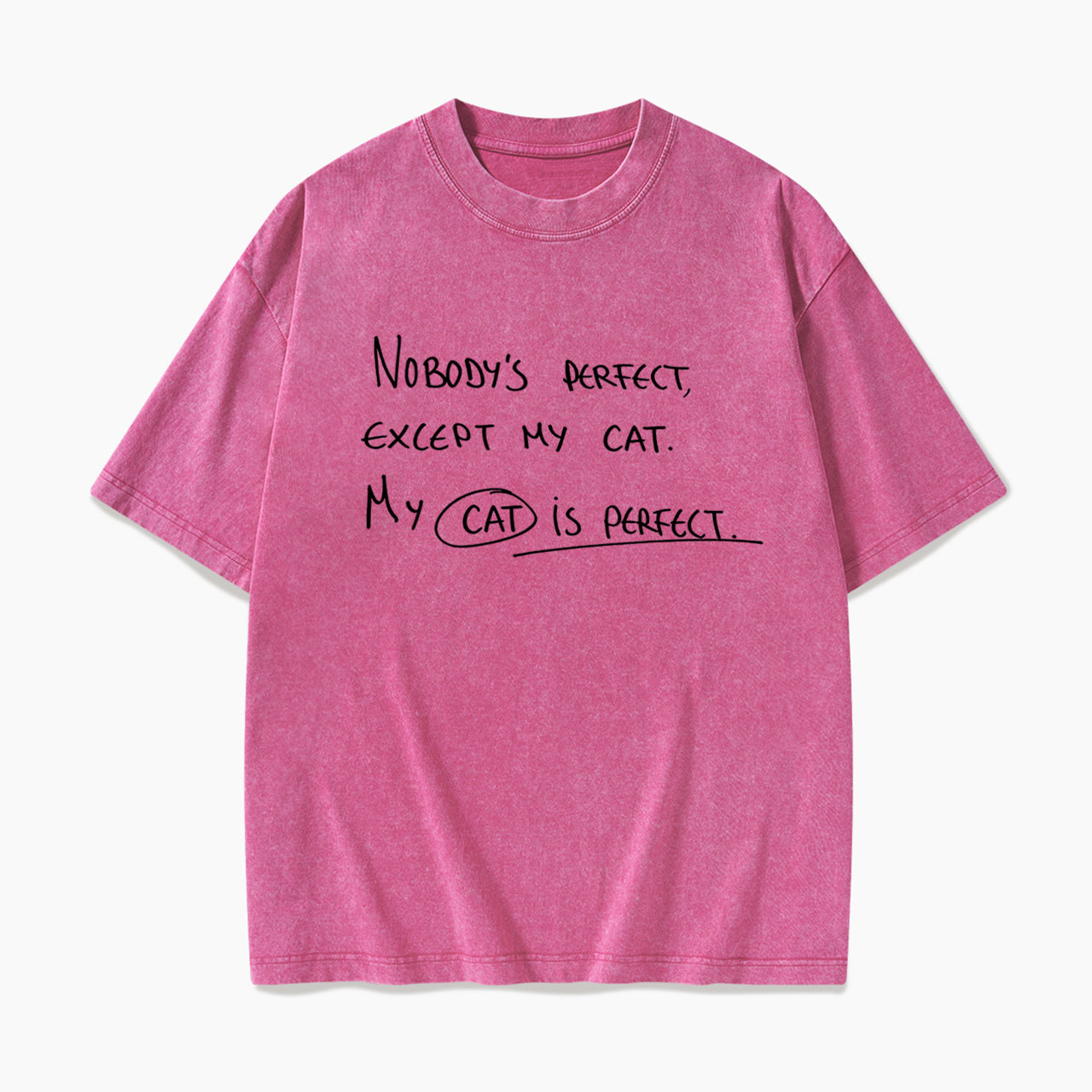 My Cat Is Perfect Washed Tees