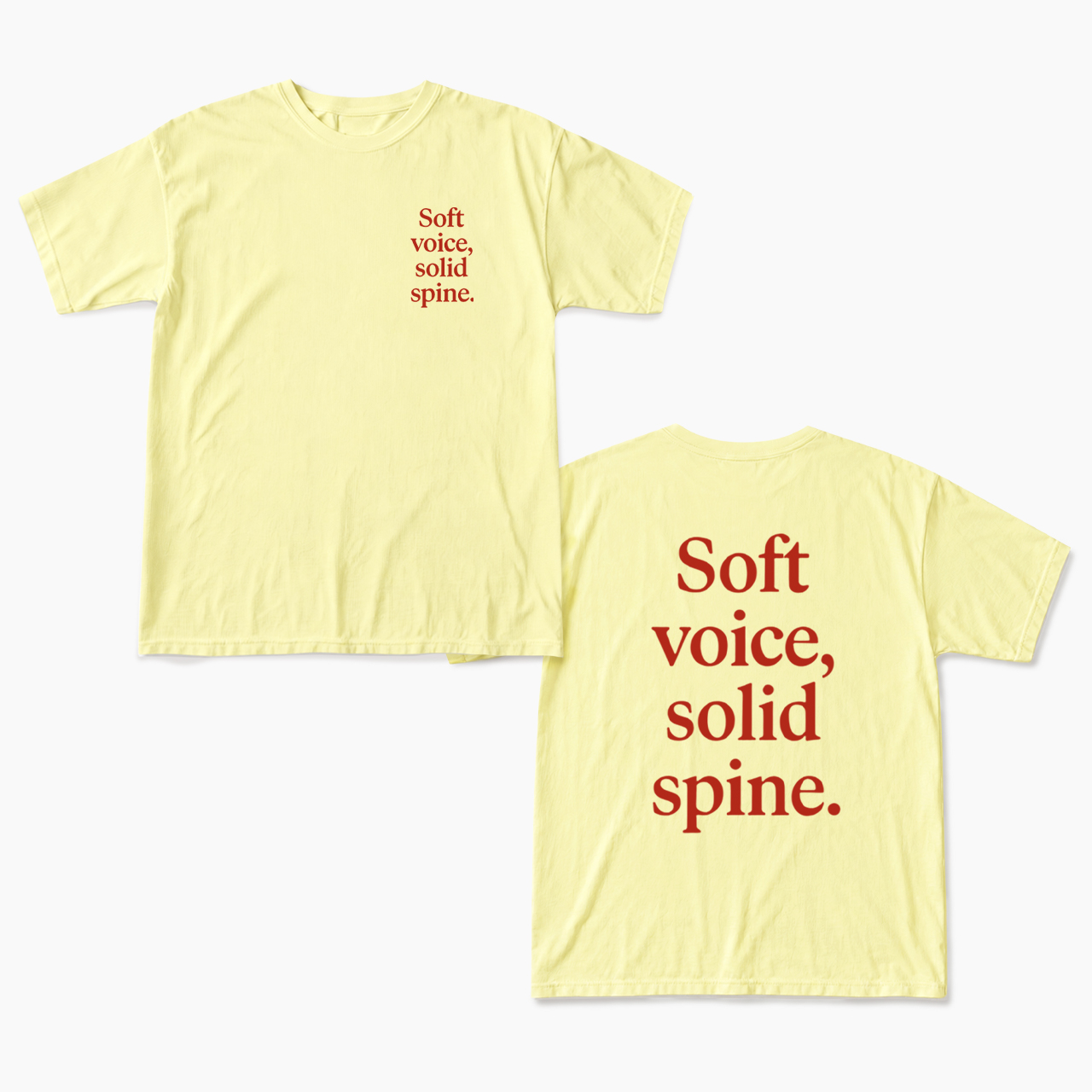 Soft Voice Solid Spine Two Sides T Shirts