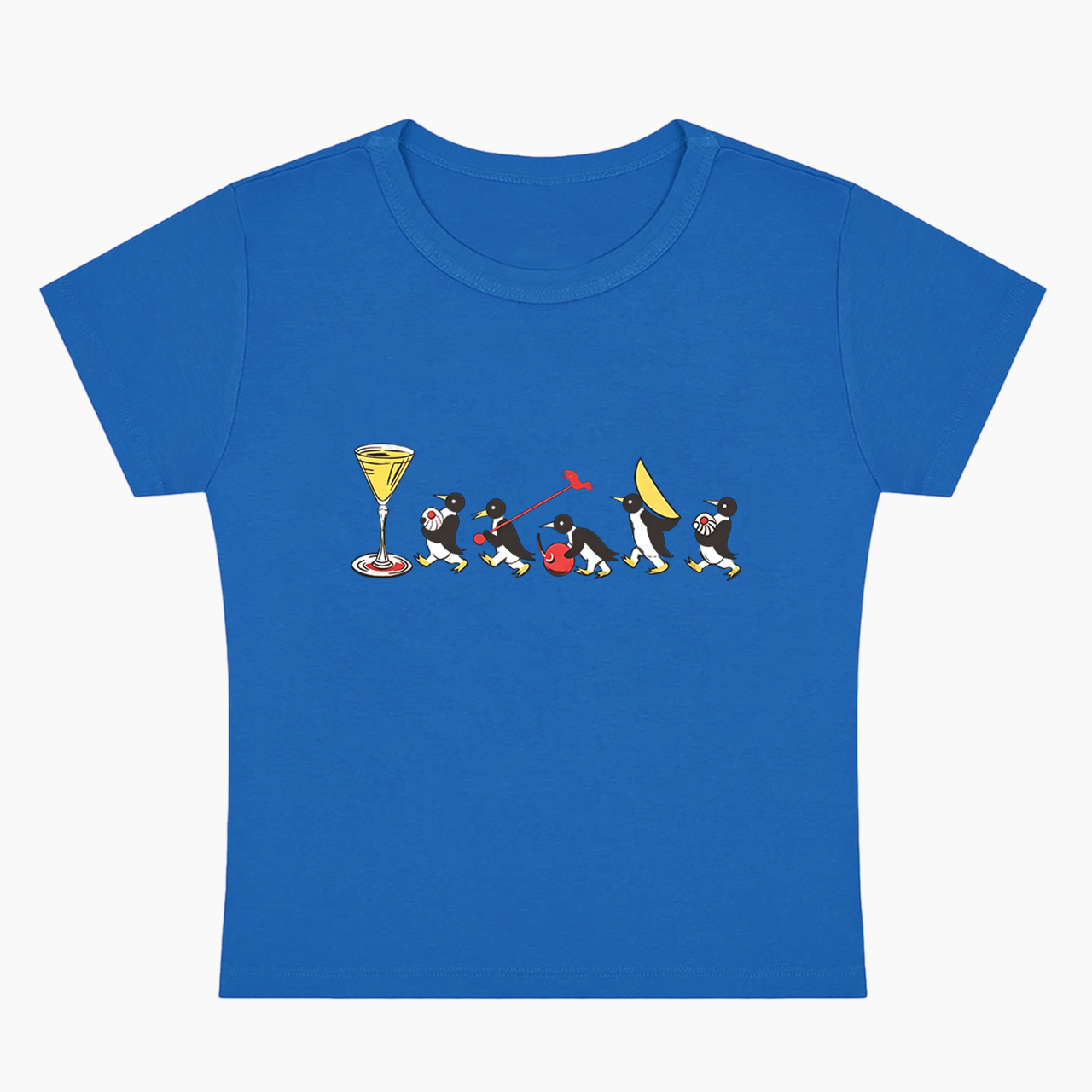 Vintage Cocktail Penguins Baby Tee