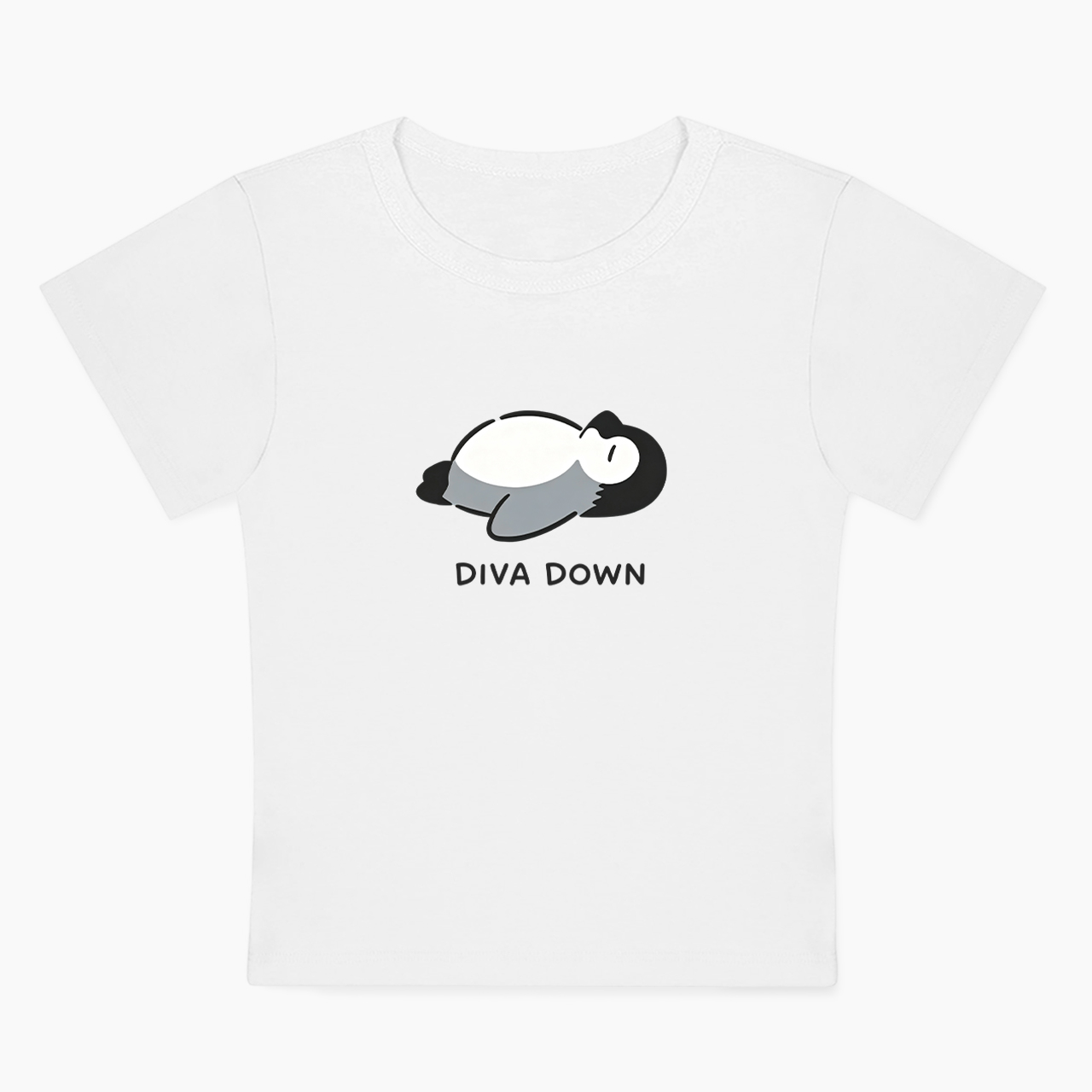 Diva Down Penguin Baby Tee