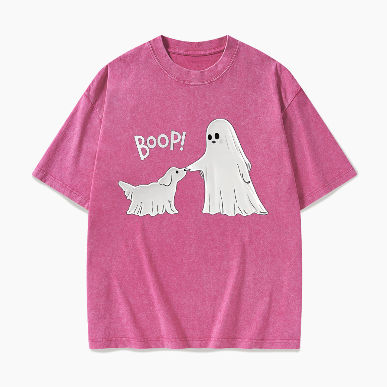 Boo-p Ghost Dog Halloween Washed Tees